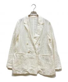 YANUK（ヤヌーク）の古着「リネンテーラードジャケット」｜アイボリー