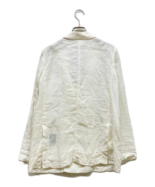 YANUK（ヤヌーク）YANUK (ヤヌーク) リネンテーラードジャケット アイボリー サイズ:Mの古着・服飾アイテム