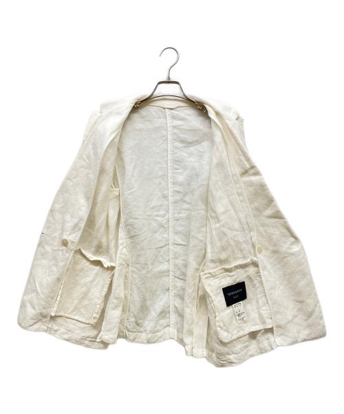 YANUK（ヤヌーク）YANUK (ヤヌーク) リネンテーラードジャケット アイボリー サイズ:Mの古着・服飾アイテム