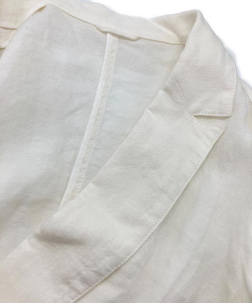 YANUK（ヤヌーク）YANUK (ヤヌーク) リネンテーラードジャケット アイボリー サイズ:Mの古着・服飾アイテム