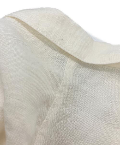 YANUK（ヤヌーク）YANUK (ヤヌーク) リネンテーラードジャケット アイボリー サイズ:Mの古着・服飾アイテム