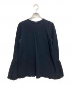 Drawing Numbersドローイングナンバーズ）の古着「ミックスツイード袖パフトップス」｜ネイビー