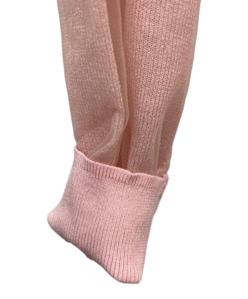 iki（イキ）iki (イキ) ビスポリ天竺 チュールリバーシブルカーディガン ピンク サイズ:FREEの古着・服飾アイテム