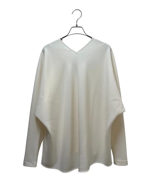 MUSE de Deuxieme Classe（ミューズ ドゥーズィエム クラス）MUSE de Deuxieme Classe (ミューズ ドゥーズィエム クラス) トリアセジョーゼット Vネック プルオーバー ホワイト サイズ:freeの古着・服飾アイテム