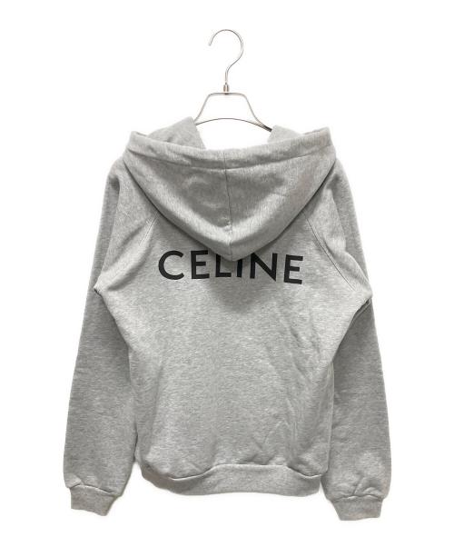 CELINE（セリーヌ）CELINE (セリーヌ) バックロゴ プルオーバーパーカー グレー サイズ:XSの古着・服飾アイテム