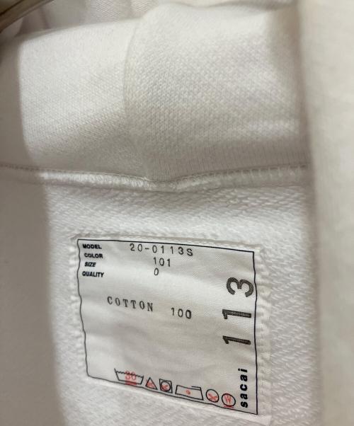 sacai（サカイ）sacai (サカイ) プルオーバーパーカー ホワイト サイズ:SIZE 0の古着・服飾アイテム