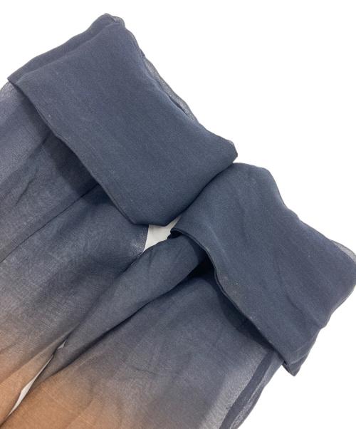 GUCCI（グッチ）GUCCI (グッチ) シアーシルクシャツ ブラウン×ネイビー サイズ:40の古着・服飾アイテム