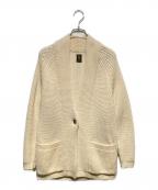 BOTONERバトナー）の古着「5ゲージウール片畦カーディガン」｜アイボリー