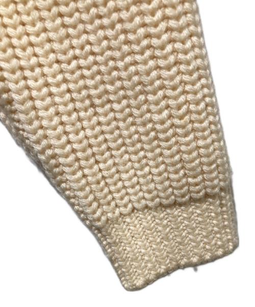 BOTONER（バトナー）BOTONER (バトナー) 5ゲージウール片畦カーディガン アイボリー サイズ:1の古着・服飾アイテム