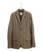 DRIES VAN NOTENドリスヴァンノッテン）の古着「ストライプ 2B テーラードジャケット」｜ブラウン