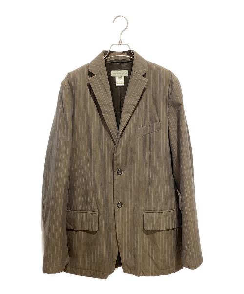 DRIES VAN NOTEN（ドリスヴァンノッテン）DRIES VAN NOTEN (ドリスヴァンノッテン) ストライプ 2B テーラードジャケット ブラウン サイズ:48の古着・服飾アイテム
