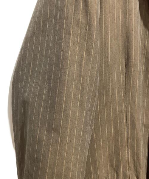 DRIES VAN NOTEN（ドリスヴァンノッテン）DRIES VAN NOTEN (ドリスヴァンノッテン) ストライプ 2B テーラードジャケット ブラウン サイズ:48の古着・服飾アイテム