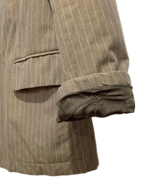 DRIES VAN NOTEN（ドリスヴァンノッテン）DRIES VAN NOTEN (ドリスヴァンノッテン) ストライプ 2B テーラードジャケット ブラウン サイズ:48の古着・服飾アイテム