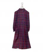 Christian Diorクリスチャン ディオール）の古着「チェックワンピース」｜レッド