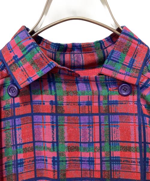 Christian Dior（クリスチャン ディオール）Christian Dior (クリスチャン ディオール) チェックワンピース レッド サイズ:5の古着・服飾アイテム