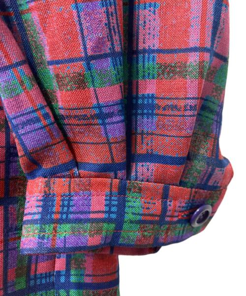 Christian Dior（クリスチャン ディオール）Christian Dior (クリスチャン ディオール) チェックワンピース レッド サイズ:5の古着・服飾アイテム