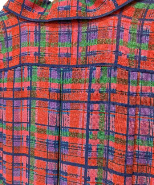 Christian Dior（クリスチャン ディオール）Christian Dior (クリスチャン ディオール) チェックワンピース レッド サイズ:5の古着・服飾アイテム