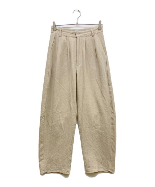 remula（リミューラ）remula (リミューラ) CURVE LINE PANTS ベージュ サイズ:Freeの古着・服飾アイテム