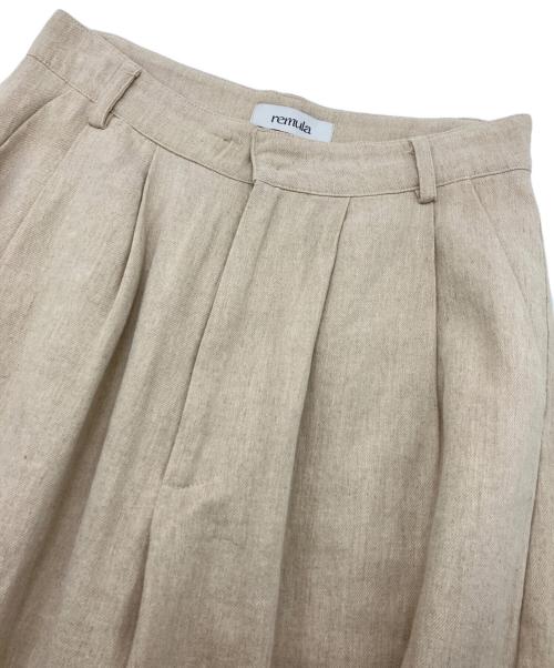 remula（リミューラ）remula (リミューラ) CURVE LINE PANTS ベージュ サイズ:Freeの古着・服飾アイテム