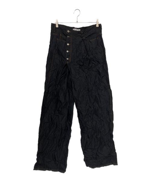 Acne studios（アクネ ストゥディオス）Acne studios (アクネ ストゥディオス) Relaxed fit crinkled denim trousers インディゴ サイズ:46の古着・服飾アイテム