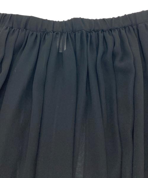 COMME des GARCONS COMME des GARCONS（コムデギャルソン コムデギャルソン）COMME des GARCONS COMME des GARCONS JUPE BY JACKIE (ジュップバイジャッキー) フラワー刺繍シアースカート　ミディスカート　日本製 ブラック サイズ:Sの古着・服飾アイテム