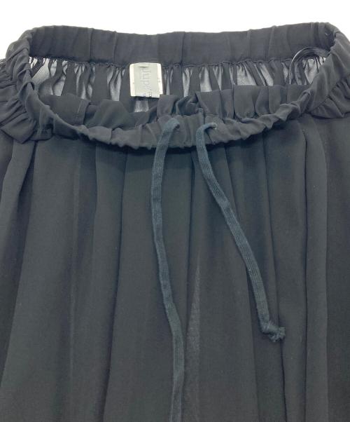 COMME des GARCONS COMME des GARCONS（コムデギャルソン コムデギャルソン）COMME des GARCONS COMME des GARCONS JUPE BY JACKIE (ジュップバイジャッキー) フラワー刺繍シアースカート　ミディスカート　日本製 ブラック サイズ:Sの古着・服飾アイテム