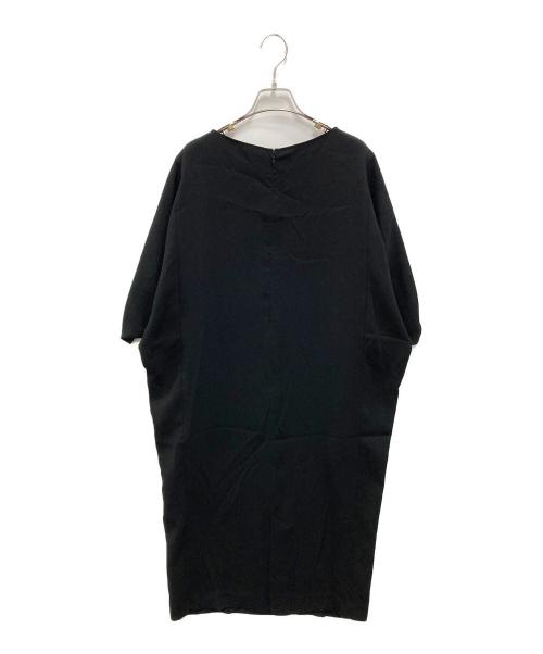 SOEJU（ソージュ）SOEJU (ソージュ) ライトクロスコクーンシルエットワンピース ブラック サイズ:Mの古着・服飾アイテム