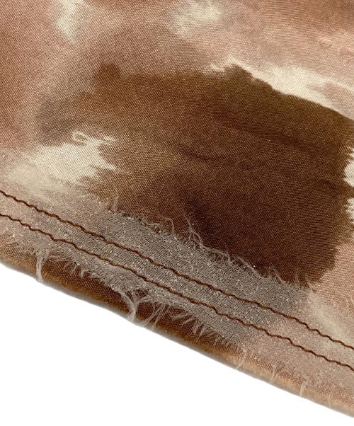 COMME des GARCONS（コムデギャルソン）COMME des GARCONS (コムデギャルソン) デザインシルクスカート　キュビズム　アシンメトリー ブラウン サイズ:Sの古着・服飾アイテム