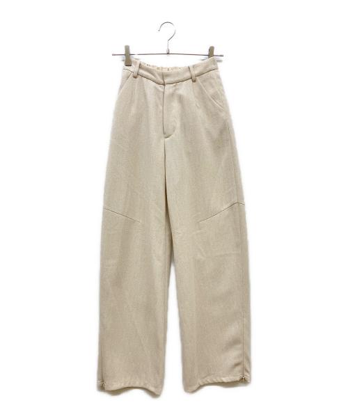 NOUNLESS（ナウンレス）NOUNLESS (ナウンレス) ルーズ ラウンド スリットパンツ ミルク サイズ:1の古着・服飾アイテム