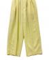 中古・古着 Ameri (アメリ) LIGHT TWEED MANY TUCK PANTS イエロー サイズ:S 未使用品：10000円