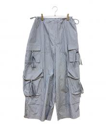 MAISON SPECIAL（メゾンスペシャル）の古着「Ribbon Design Cargo Pants」｜ブルー