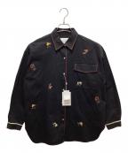 Ameriアメリ）の古着「SMALL FLOWER OVER SHIRT」｜ブラック