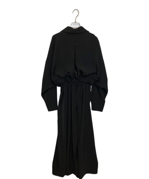 UN3D.（アンスリード）UN3D. (アンスリード) WAVE SHIRRING JUMP SUIT ブラック サイズ:36の古着・服飾アイテム