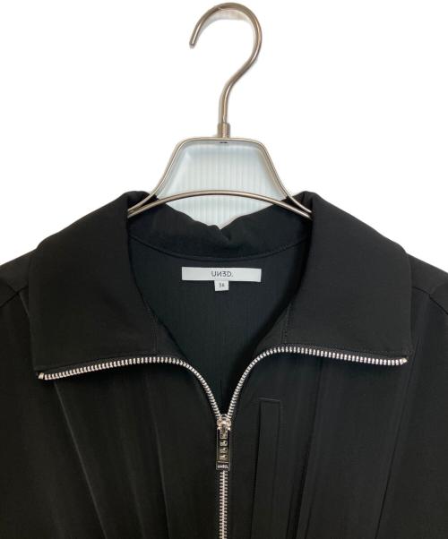 UN3D.（アンスリード）UN3D. (アンスリード) WAVE SHIRRING JUMP SUIT ブラック サイズ:36の古着・服飾アイテム