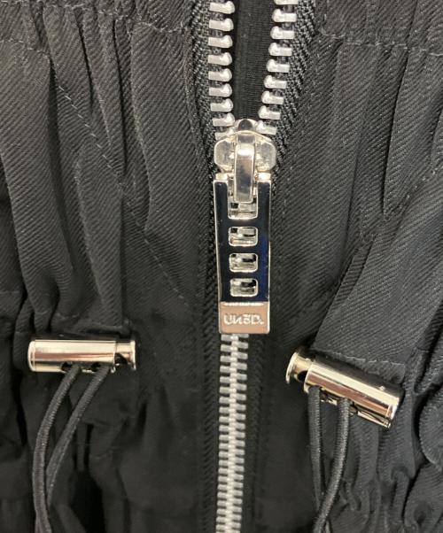 UN3D.（アンスリード）UN3D. (アンスリード) WAVE SHIRRING JUMP SUIT ブラック サイズ:36の古着・服飾アイテム