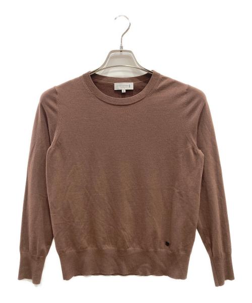 MACKINTOSH LONDON（マッキントッシュ ロンドン）MACKINTOSH LONDON (マッキントッシュ ロンドン) リアプレーンニットクルーネックプルオーバー ブラウン サイズ:38の古着・服飾アイテム