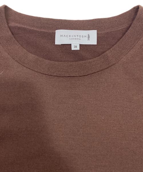 MACKINTOSH LONDON（マッキントッシュ ロンドン）MACKINTOSH LONDON (マッキントッシュ ロンドン) リアプレーンニットクルーネックプルオーバー ブラウン サイズ:38の古着・服飾アイテム