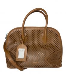 FURLA（フルラ）の古着「パンチング2WAYバッグ」｜ブラウン