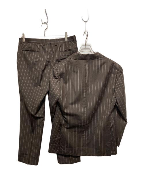 Brilla per il gusto（ブリッラ ペル イルグースト）Brilla per il gusto (ブリッラ ペル イルグースト) ERMENEGILDO ZEGNA (エルメネジルド・ゼニア) チョークストライプ ダブルブレスト スーツ ブラウン サイズ:50の古着・服飾アイテム