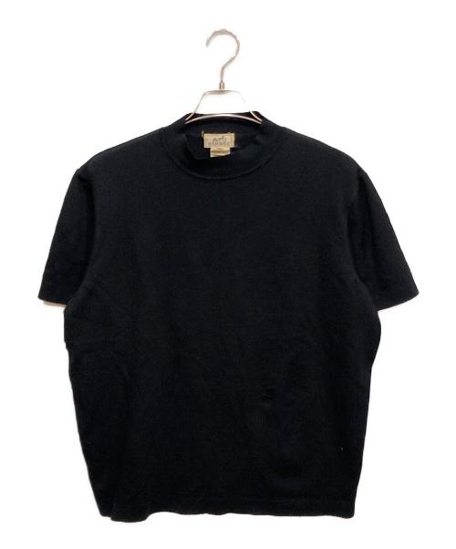 HERMES（エルメス）HERMES (エルメス) 半袖ニット ブラック サイズ:Mの古着・服飾アイテム