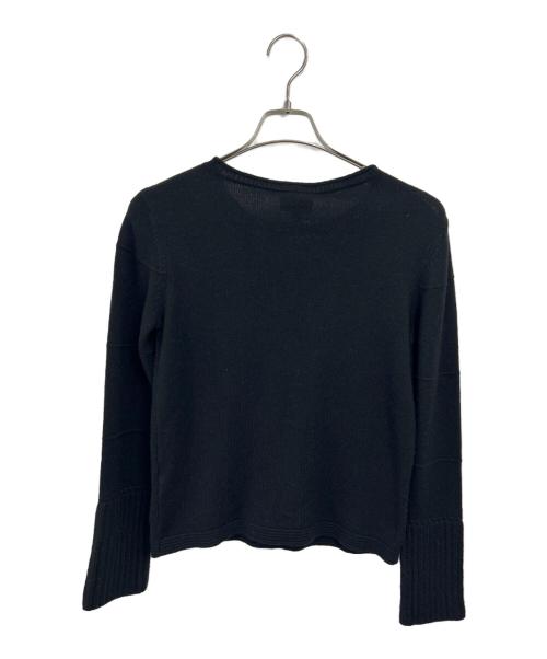 ARMANI JEANS（アルマーニジーンズ）ARMANI JEANS (アルマーニジーンズ) ショルダーボタン セーター ブラック サイズ:38の古着・服飾アイテム