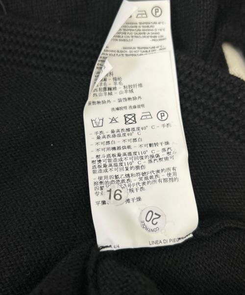 ARMANI JEANS（アルマーニジーンズ）ARMANI JEANS (アルマーニジーンズ) ショルダーボタン セーター ブラック サイズ:38の古着・服飾アイテム