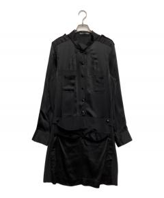 中古・古着通販】SINME (シンメ) ドットロングワンピース ブラック