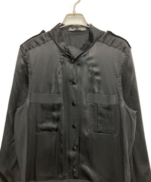BALENCIAGA.SILK（バレンシアガ.シルク）BALENCIAGA.SILK (バレンシアガ.シルク) ボタンデザイン シルクワンピース ブラック サイズ:34の古着・服飾アイテム