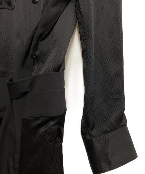 BALENCIAGA.SILK（バレンシアガ.シルク）BALENCIAGA.SILK (バレンシアガ.シルク) ボタンデザイン シルクワンピース ブラック サイズ:34の古着・服飾アイテム