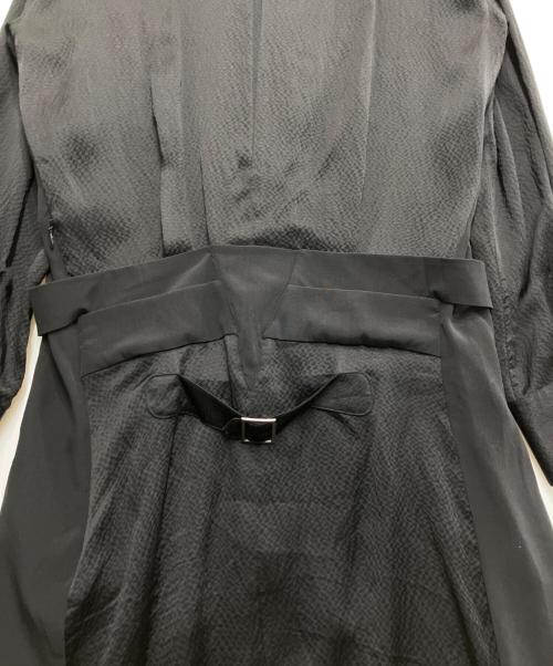 BALENCIAGA.SILK（バレンシアガ.シルク）BALENCIAGA.SILK (バレンシアガ.シルク) ボタンデザイン シルクワンピース ブラック サイズ:34の古着・服飾アイテム
