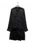 BALENCIAGA.SILK（バレンシアガ.シルク）の古着「ボタンデザイン シルクワンピース」｜ブラック