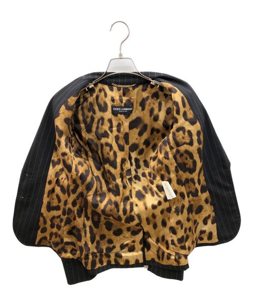 DOLCE & GABBANA（ドルチェ＆ガッバーナ）DOLCE & GABBANA (ドルチェ＆ガッバーナ) テーラードジャケット 裏地レオパード グレー サイズ:36の古着・服飾アイテム