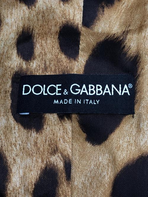 DOLCE & GABBANA（ドルチェ＆ガッバーナ）DOLCE & GABBANA (ドルチェ＆ガッバーナ) テーラードジャケット 裏地レオパード グレー サイズ:36の古着・服飾アイテム