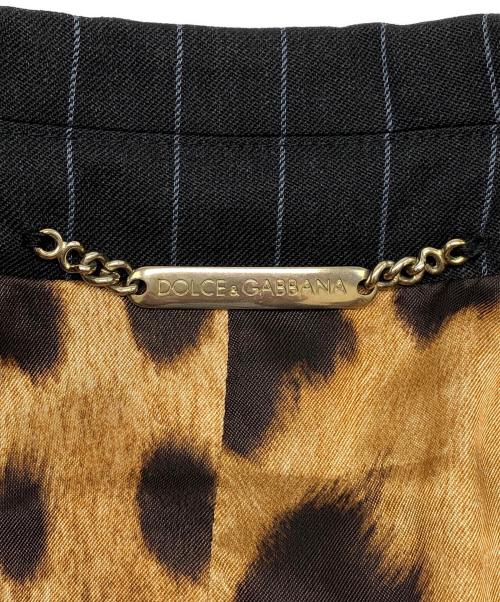 DOLCE & GABBANA（ドルチェ＆ガッバーナ）DOLCE & GABBANA (ドルチェ＆ガッバーナ) テーラードジャケット 裏地レオパード グレー サイズ:36の古着・服飾アイテム